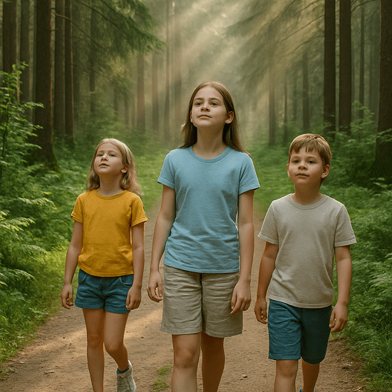 kąpiel leśna kolorowy motyl psycholog dziecięcy